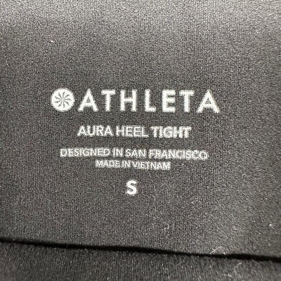 Athleta Leggings Womens Small Black Aura Heel Tight Ankle Yoga Athletic Workout - Picture 3 of 9